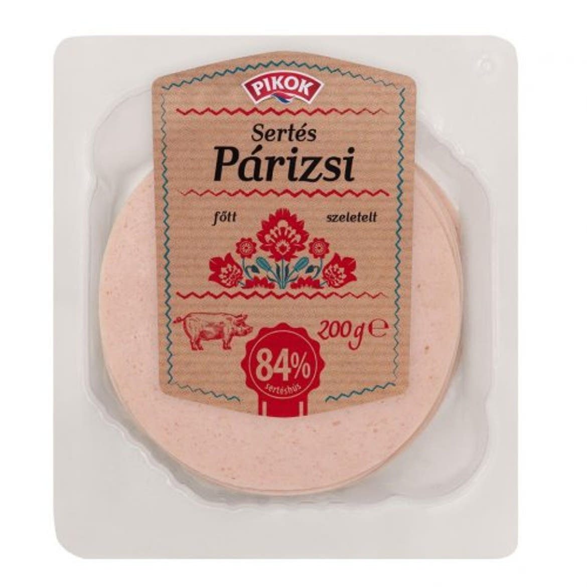 PIKOK Sertéspárizsi, főtt, szeletelt