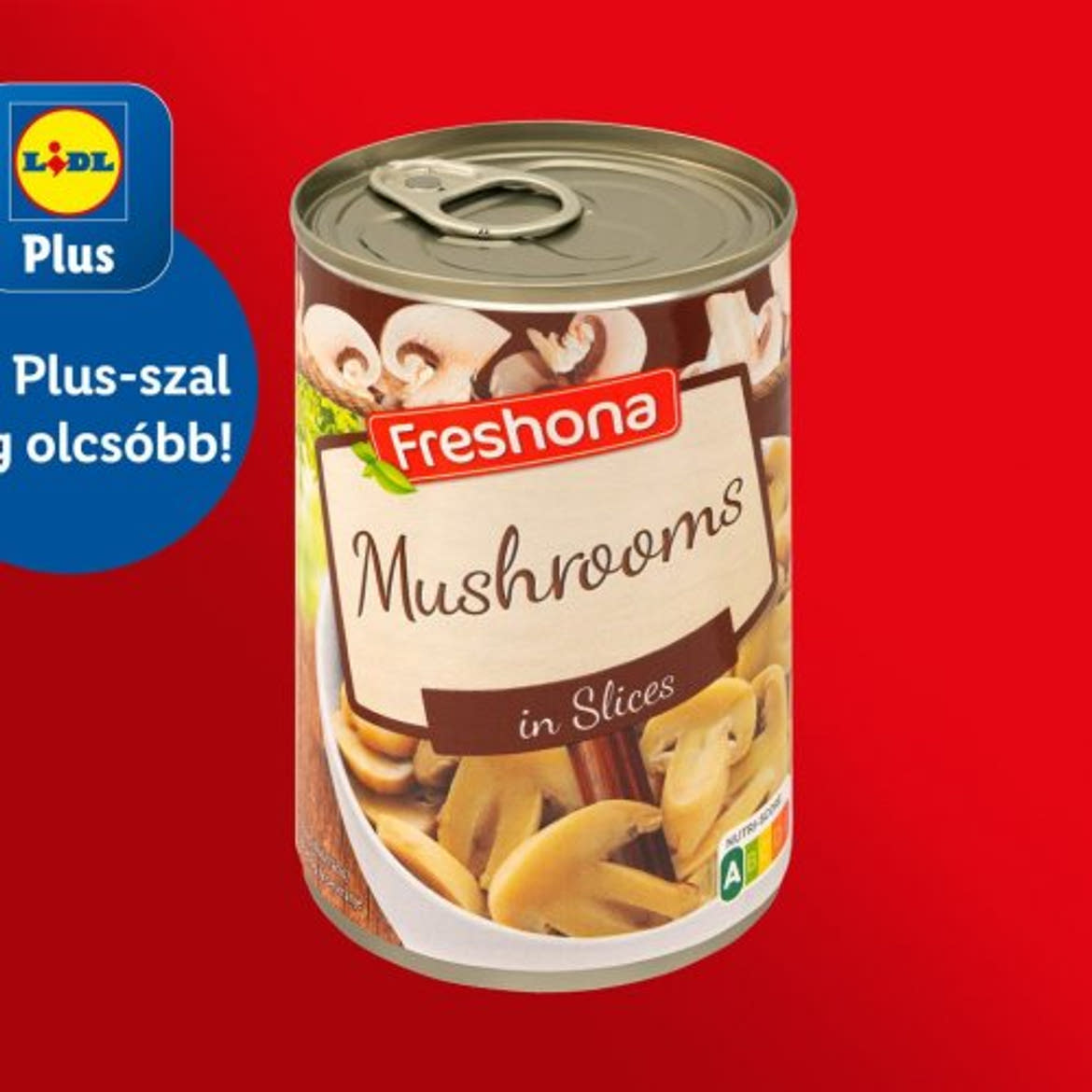 Freshona Szeletelt csiperke 3.osztályú 314 ml, 290 g/170 g