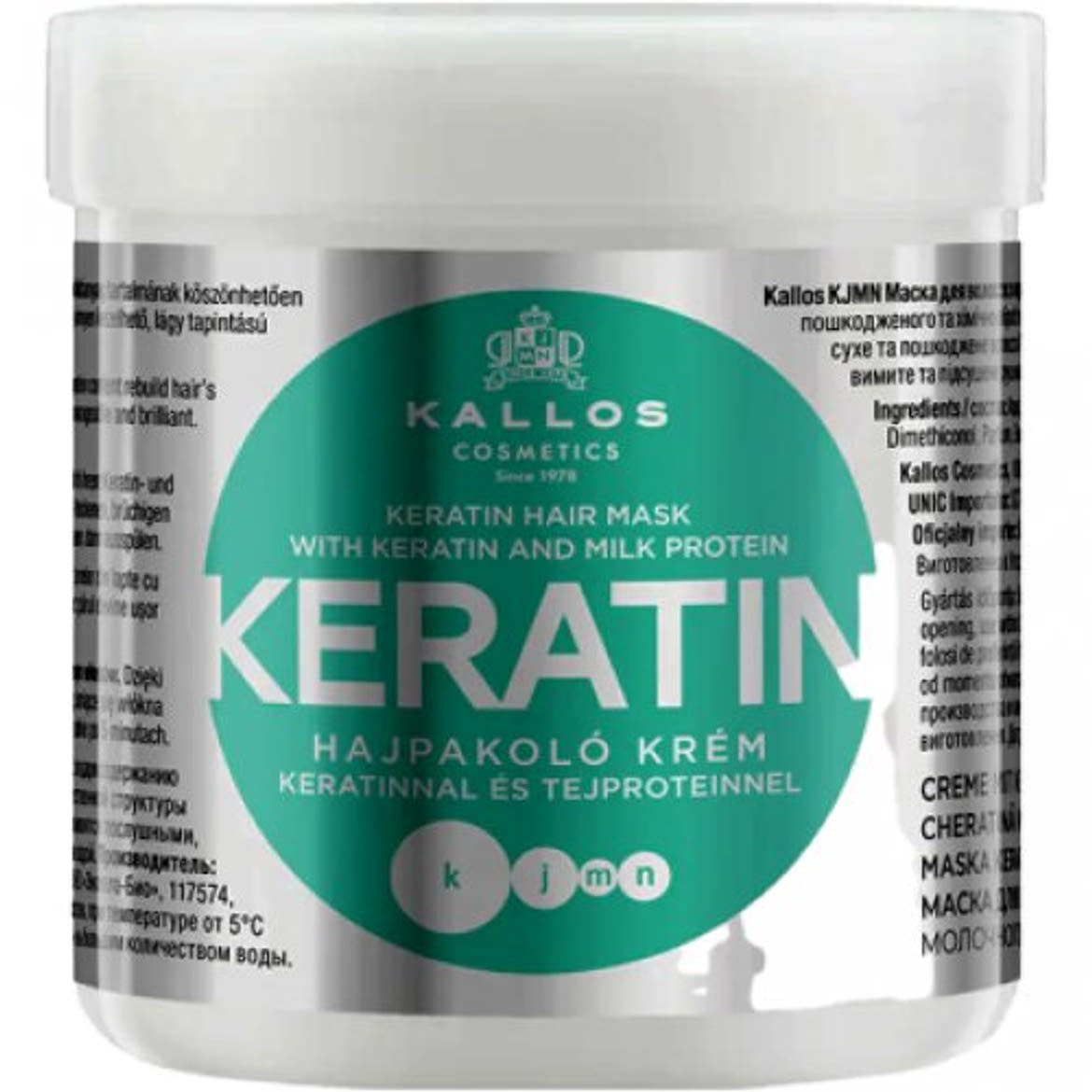 KALLOS Hajpakoló krém, 500 ml Keratin