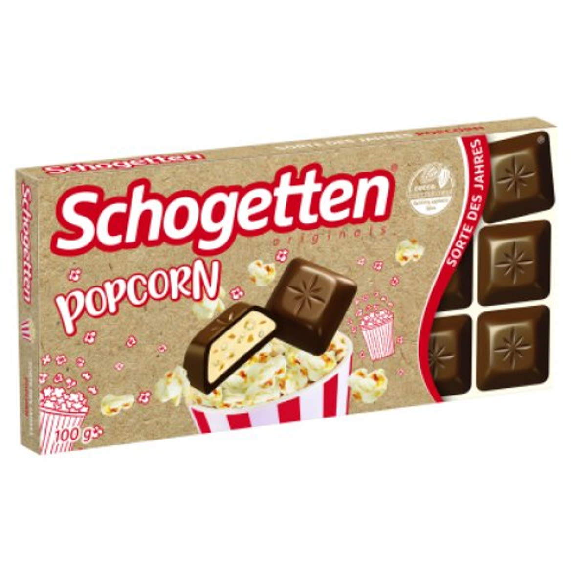 Schogetten Tejcsokoládé Popcorn, 100 g