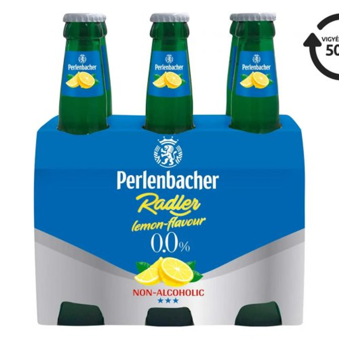 Perlenbacher Alkoholmentes citromos radler, 6*330 ml, + betétdíj, 1,98 L