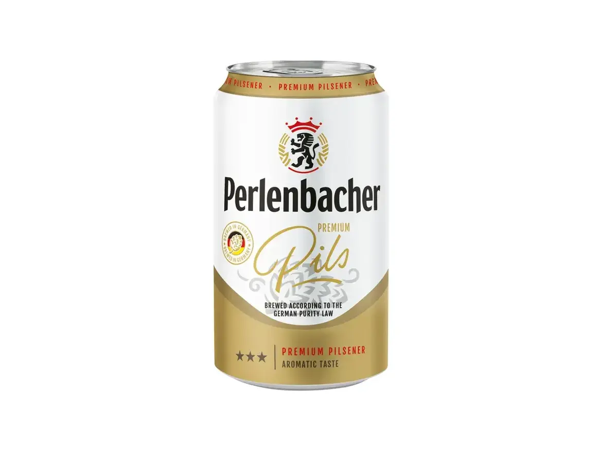 Perlenbacher Prémium Pils világos sör 4,9%, 0,33 L