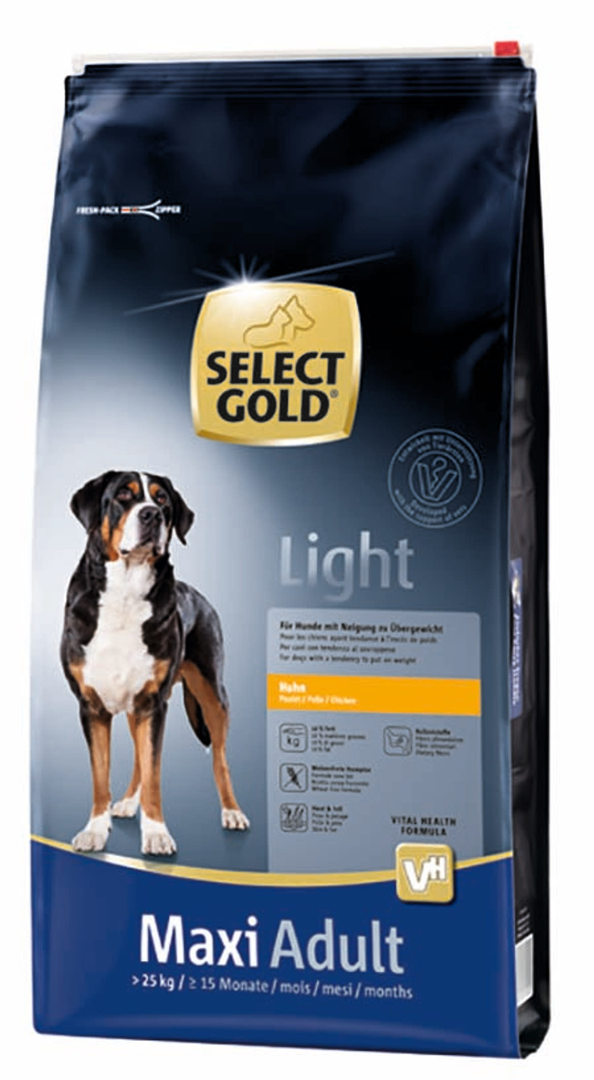 SELECT GOLD Light kutya szárazeledel maxi adult csirke