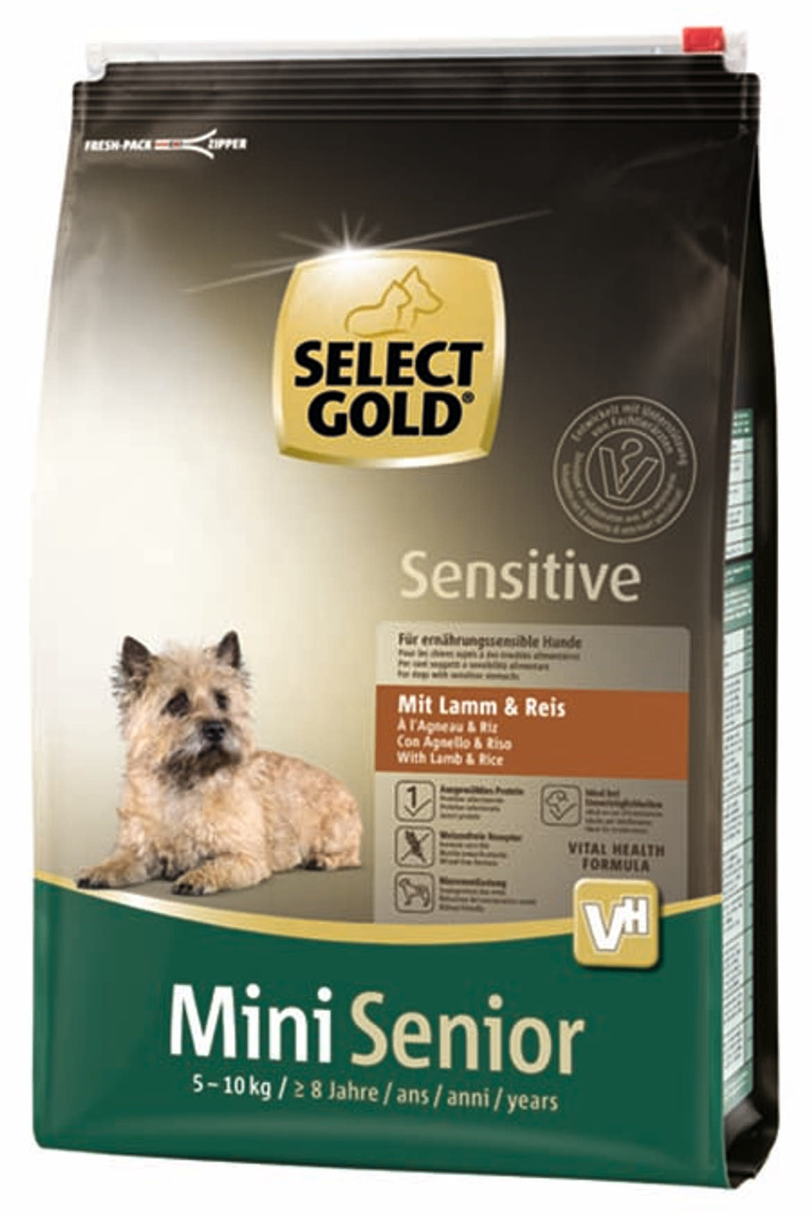 SELECT GOLD Sensitive kutya szárazeledel mini senior bárány