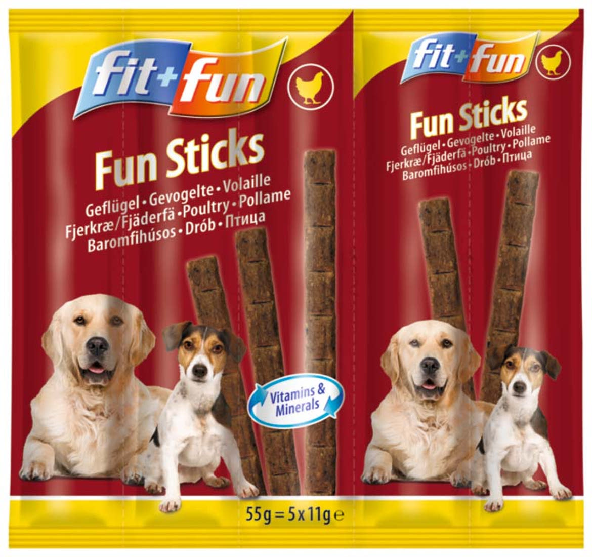 Fit+Fun Fun Sticks kutya jutalomfalat csirke