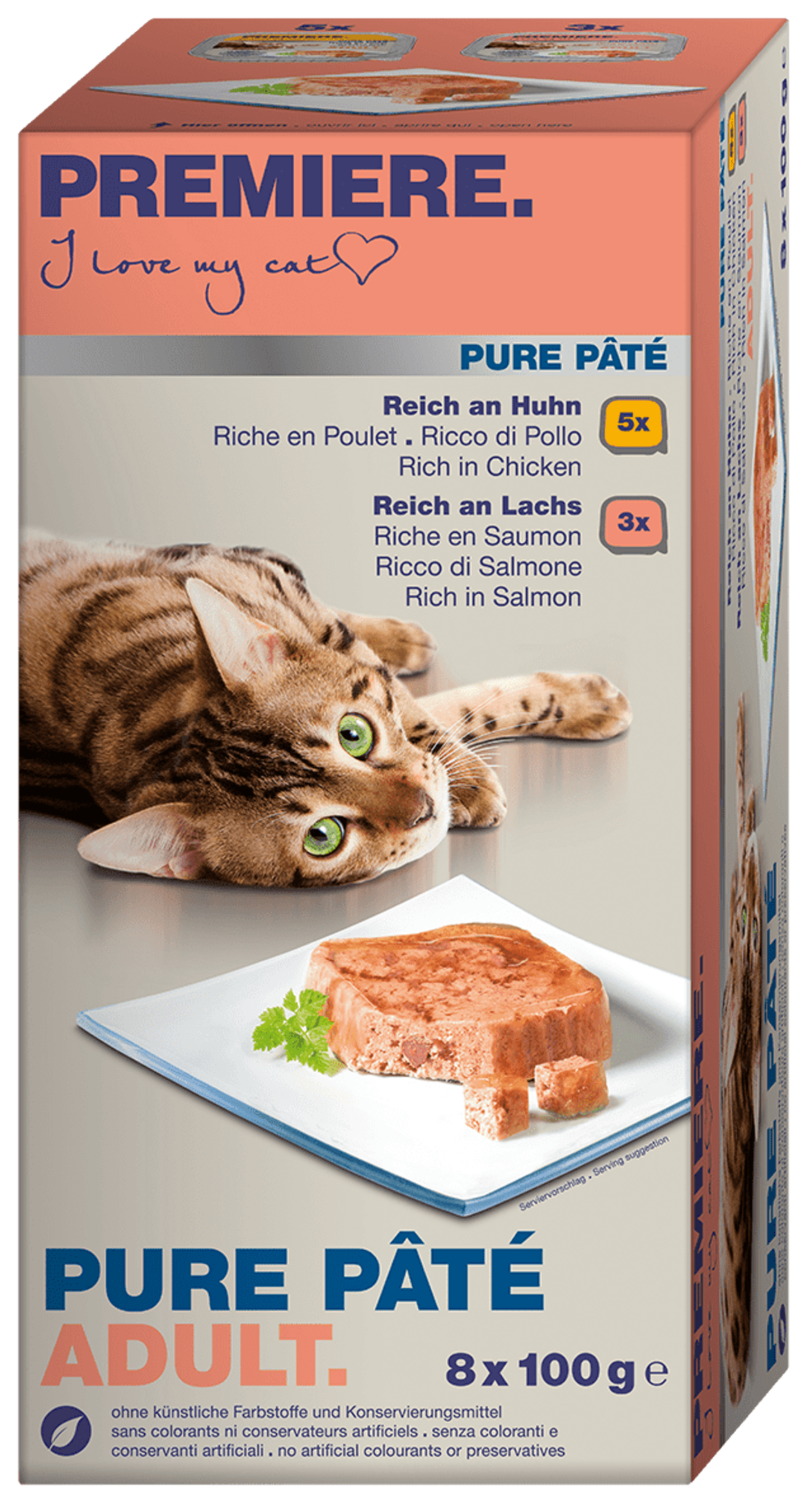 Premiere Petit Pate macska tálka MP adult 8x100g