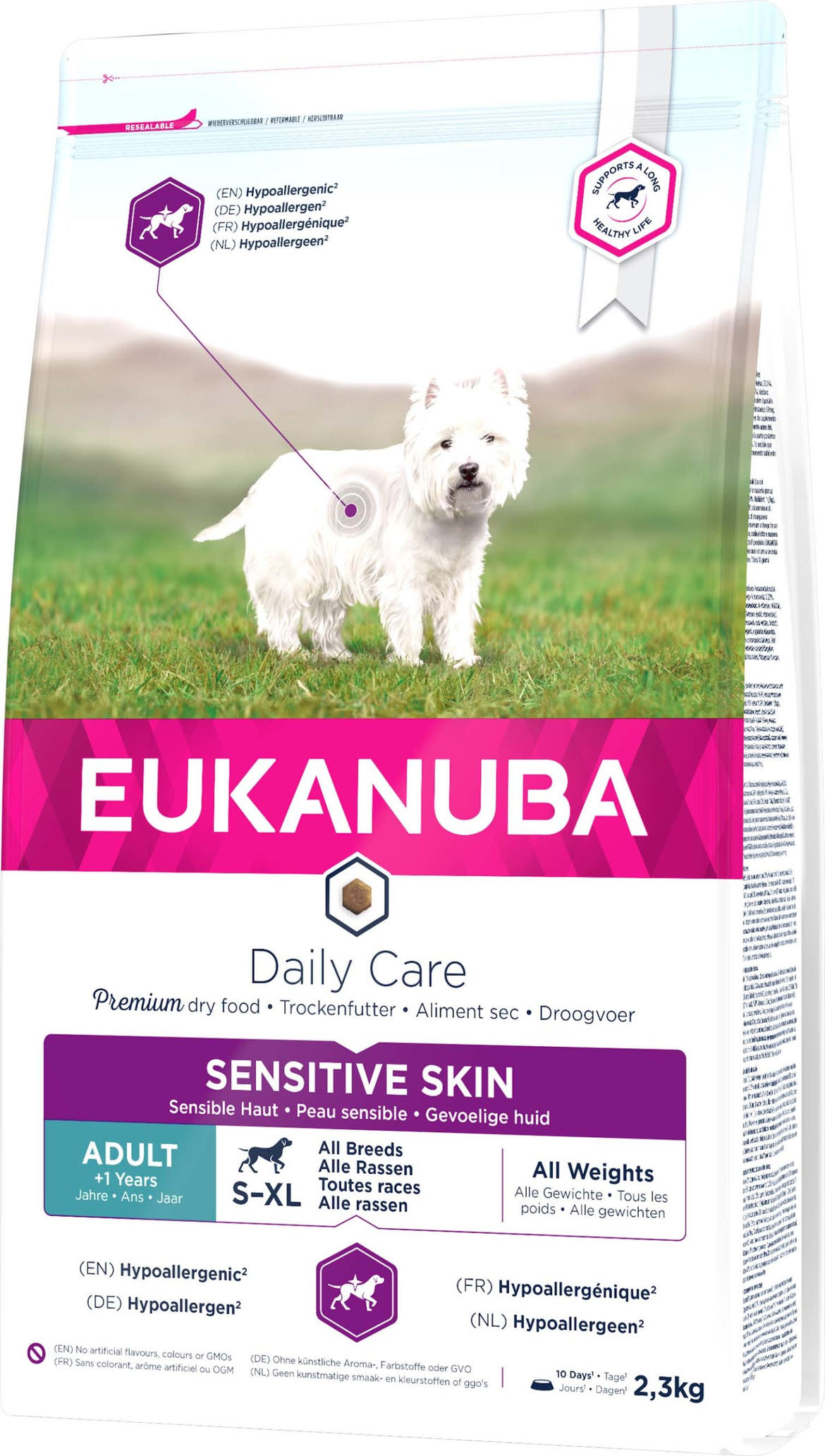 Eukanuba Daily Care száraz kutyaeledel érzékeny bőrre