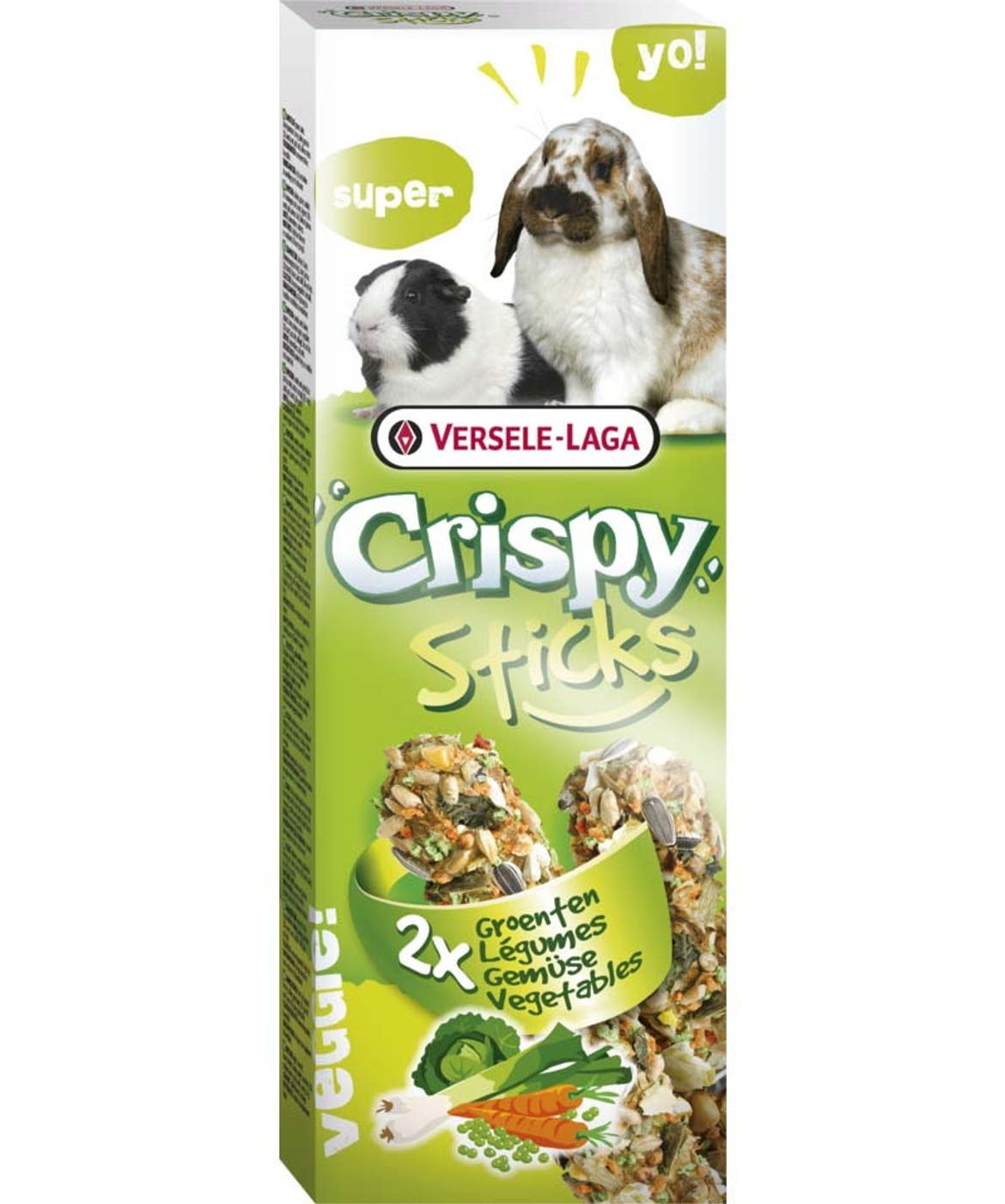 Versele-Laga Crispy Sticks nyúlnak és tengerimalacnak zöldséges