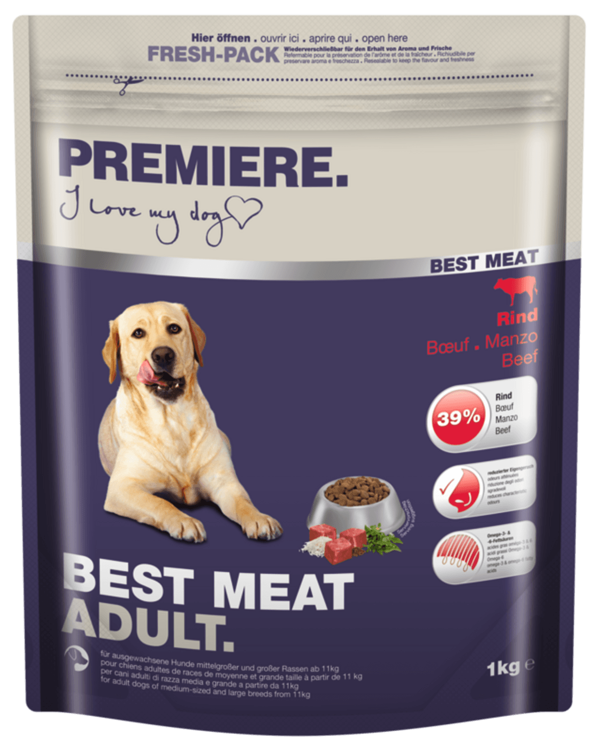 Premiere Best Meat száraz kutyaeledel adult marha
