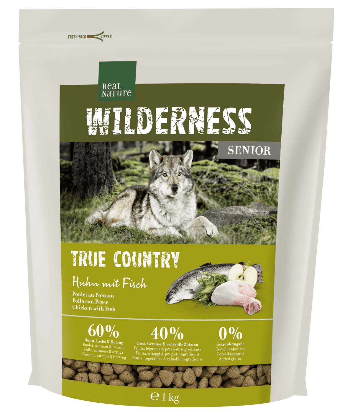 Real Nature Wilderness száraz kutyaeledel senior csirke&hal
