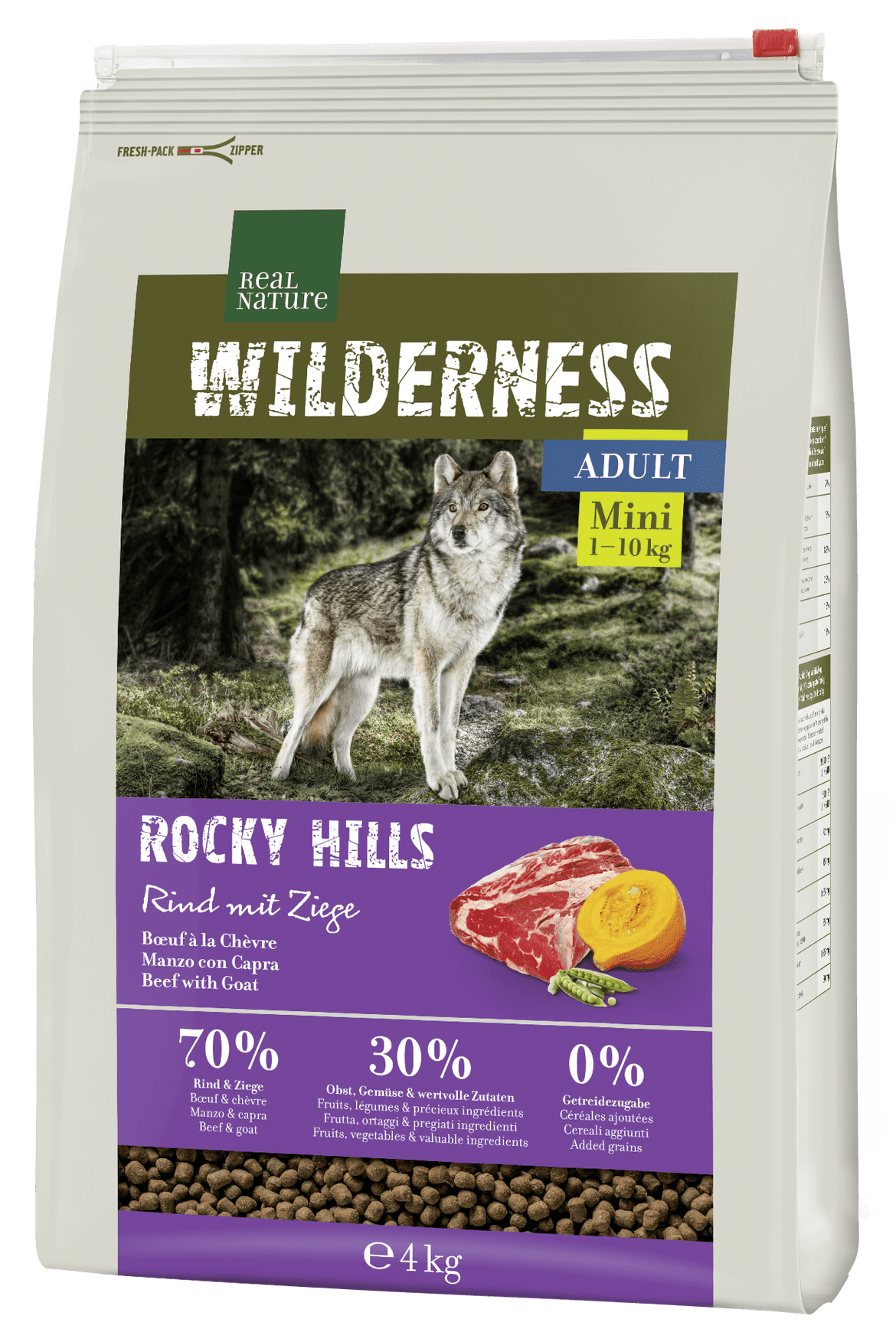 Real Nature Wilderness száraz kutyaeledel mini adult kecske