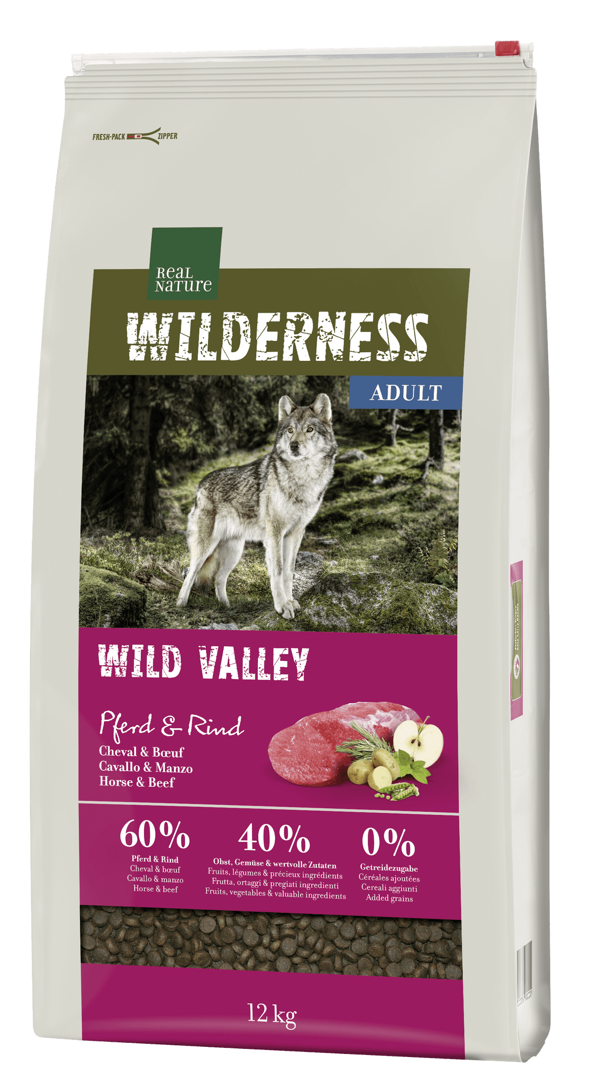 Real Nature Wilderness száraz kutyaeledel adult ló& marha