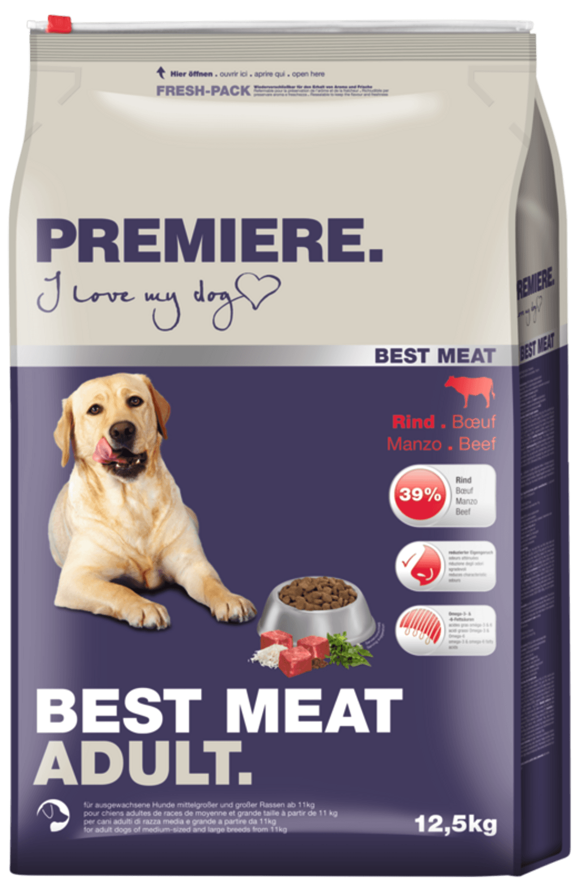 Premiere Best Meat száraz kutyaeledel adult marha