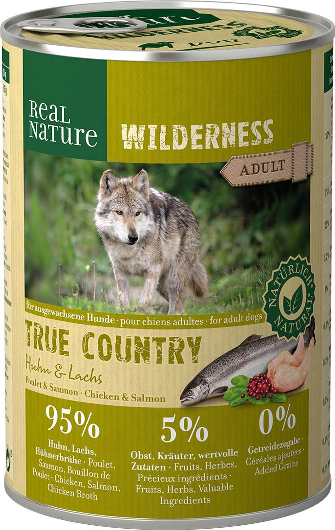 Real Nature Wilderness kutya konzerv adult csirke&lazac