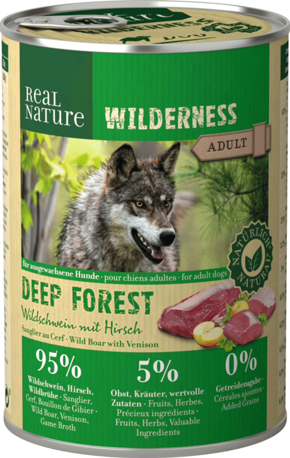 REAL NATURE Wilderness kutya konzerv adult őz&vaddisznó