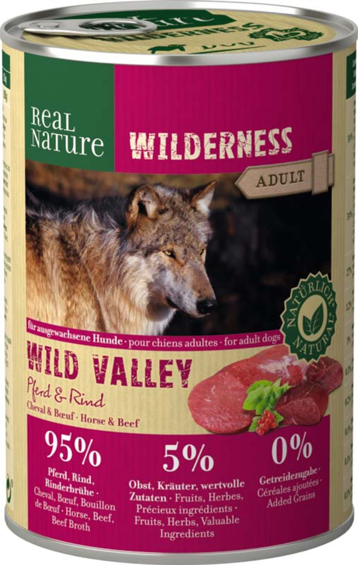 Real Nature Wilderness kutya konzerv adult Wild Valley lóhús&marha