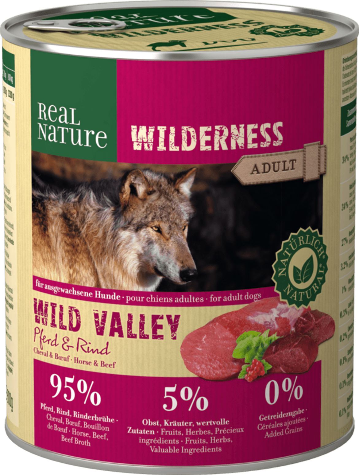 REAL NATURE Wilderness kutya konzerv adult ló&marha