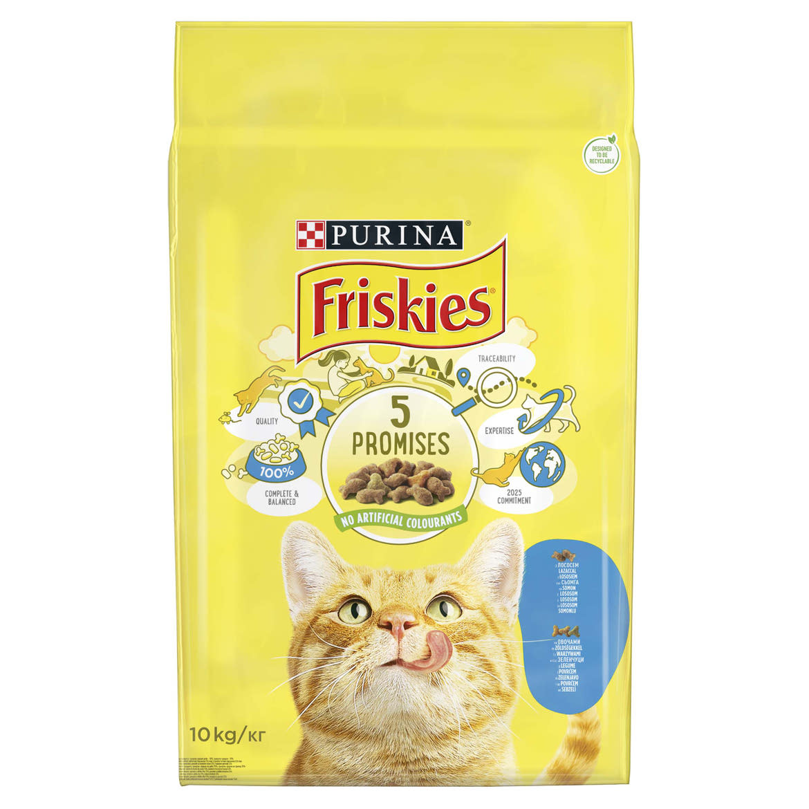 Friskies macska szárazeledel adult lazac& zöldség