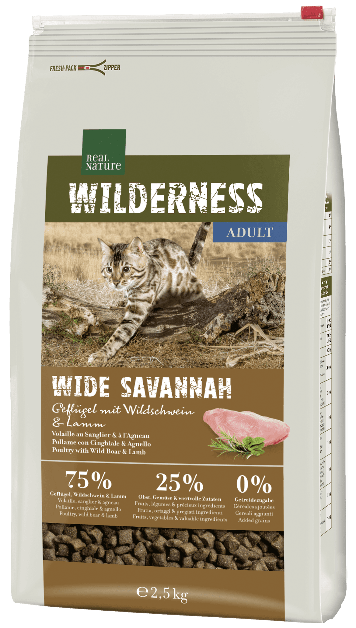 Real Nature Wilderness száraz macskaeledel adult szárnyas&bárány