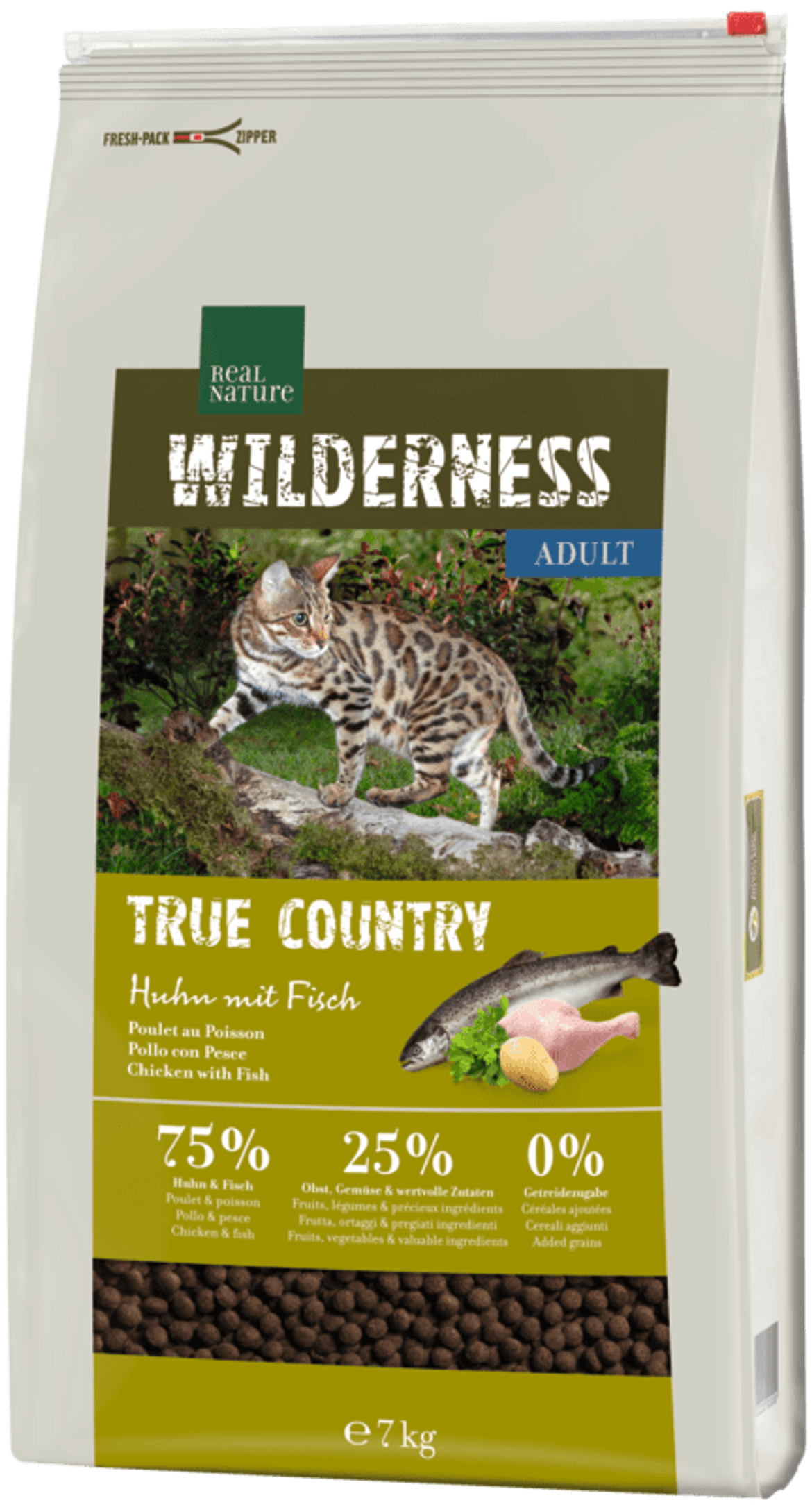 Real Nature Wilderness száraz macskaeledel adult csirke&hal
