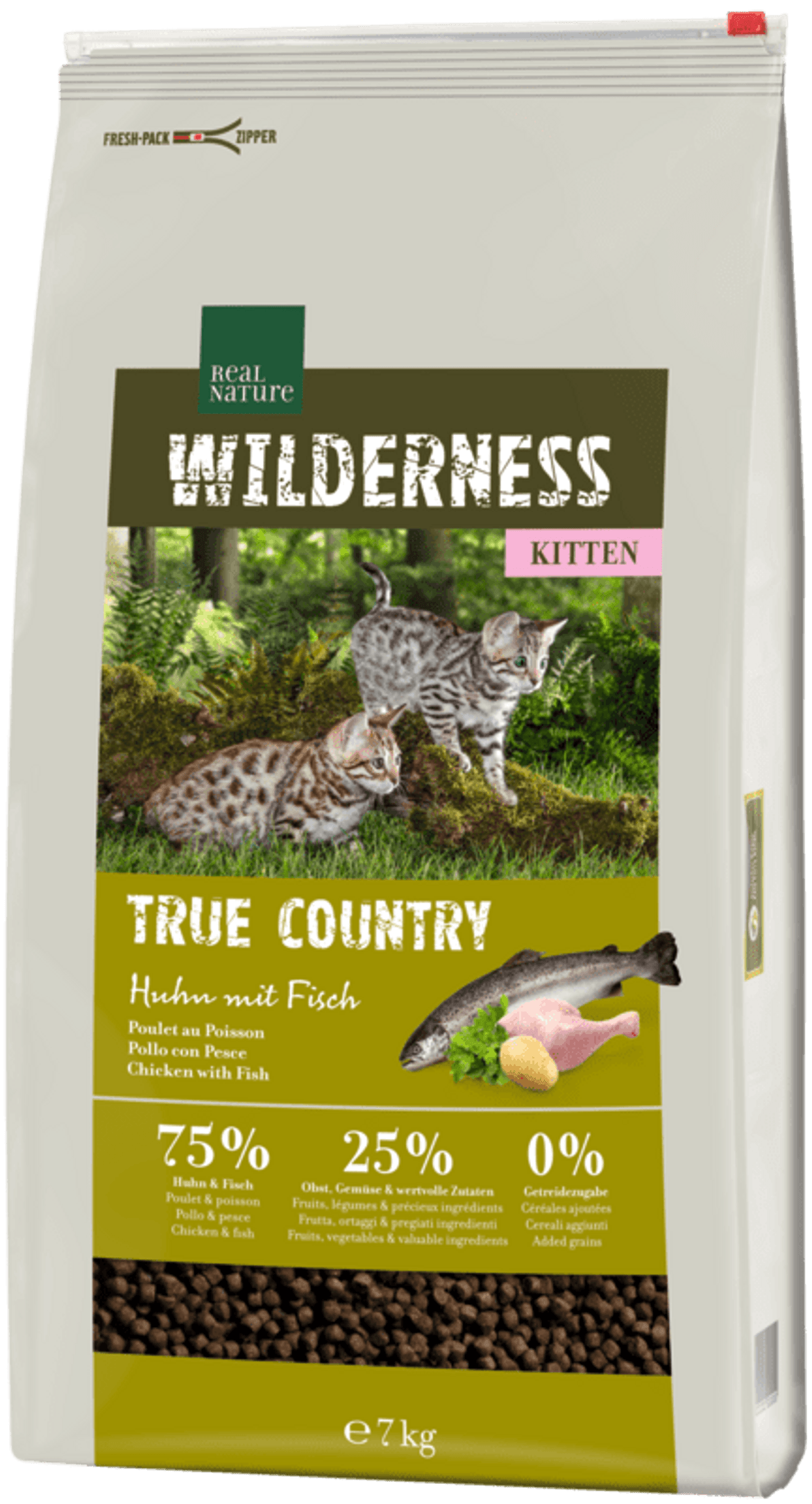 Real Nature Wilderness száraz macskaeledel kitten csirke& hal