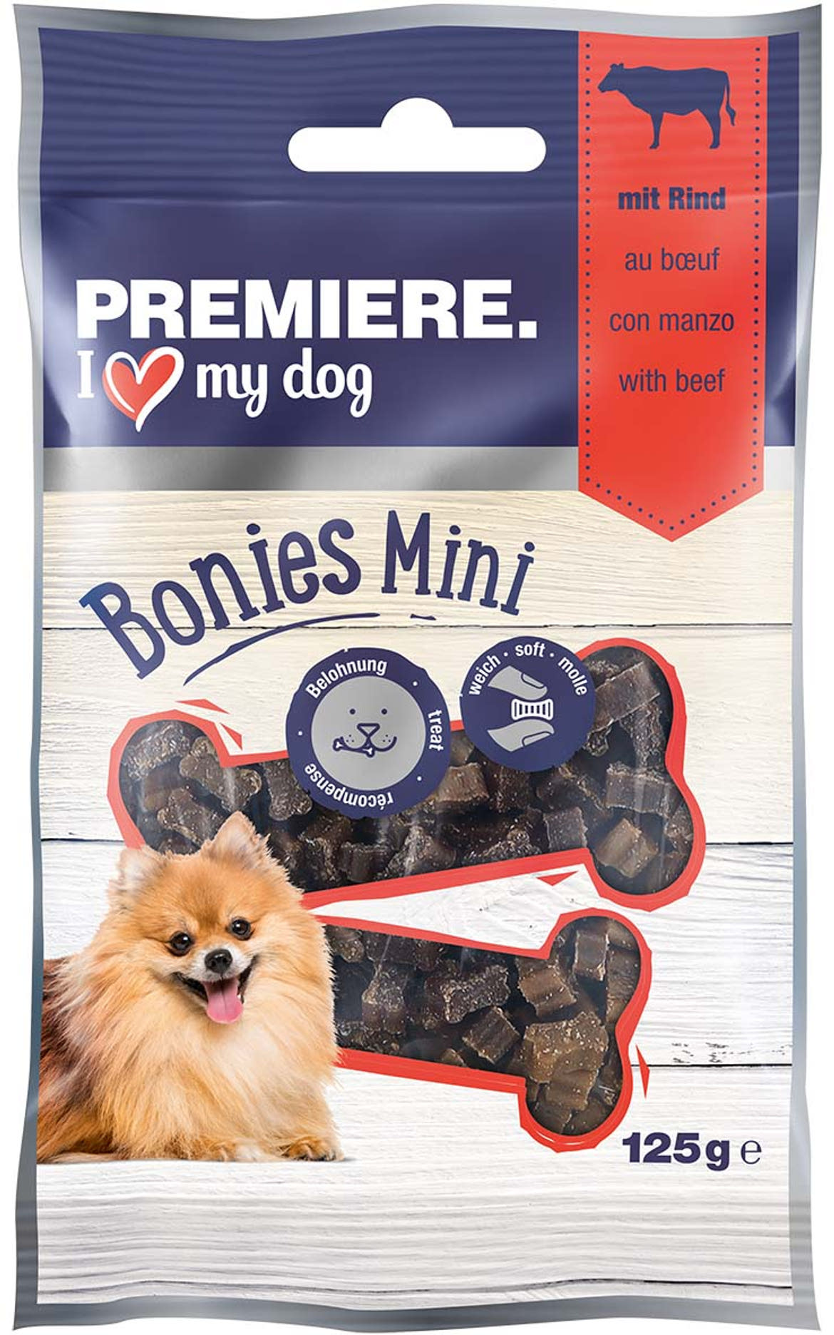 Premiere Bonies Mini kutya jutalomfalat marha