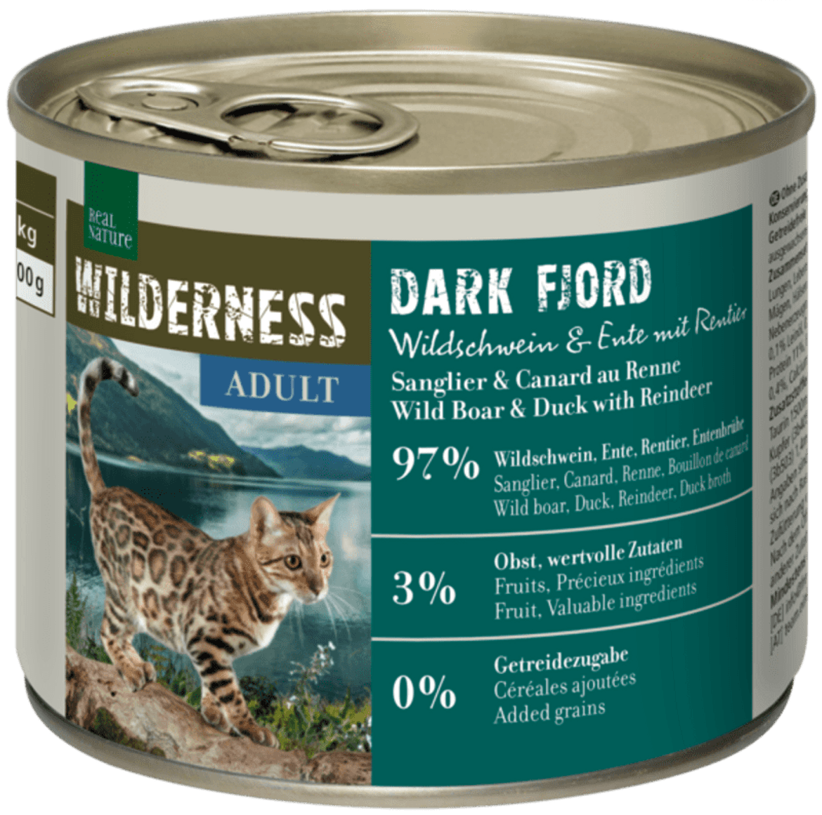 Real Nature Wilderness macska konzerv adult Dark Fjord vaddisznó&kacsa&rénszarvas