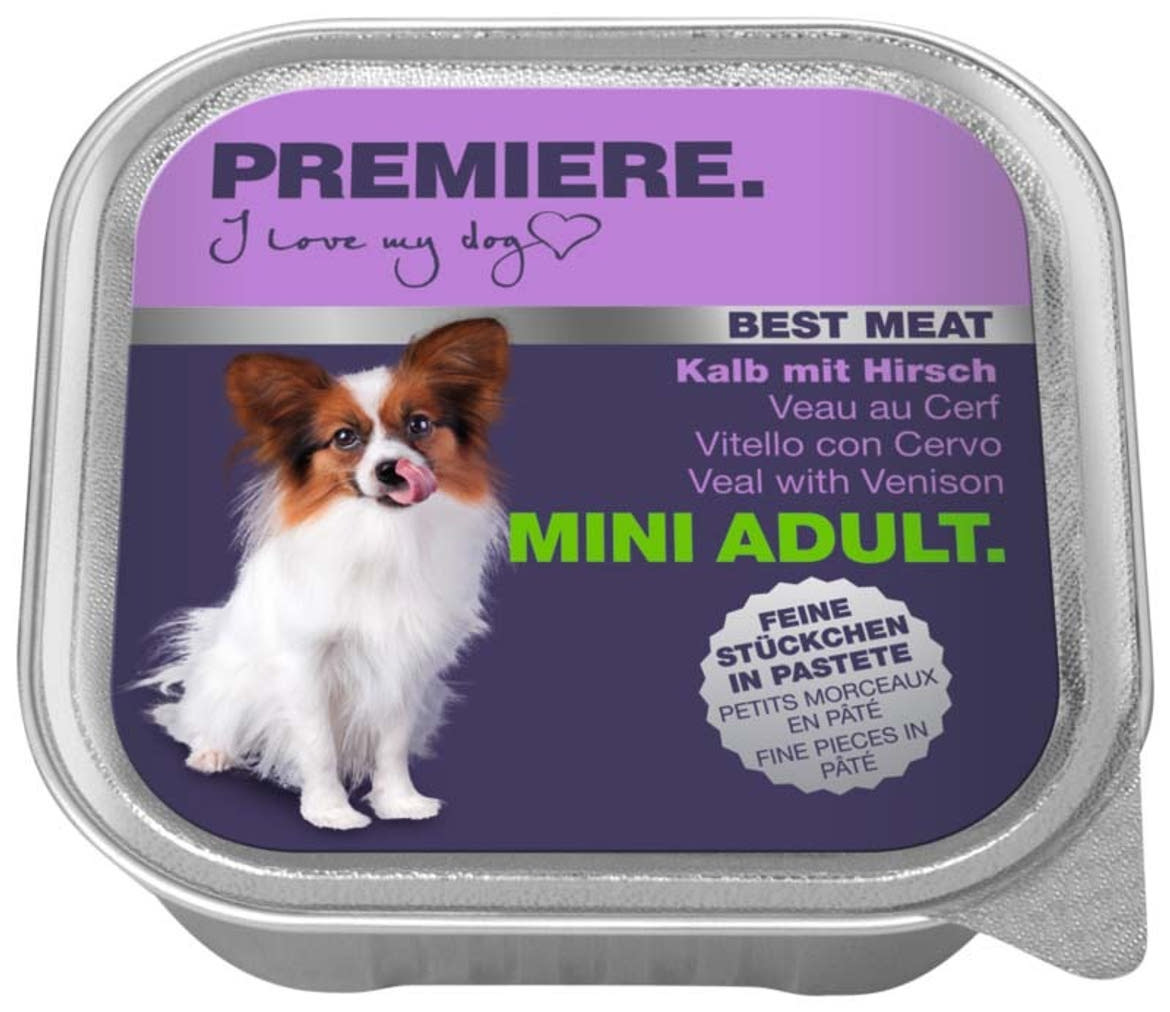 Premiere Best Meat kutya tálka adult borjú&szarvas