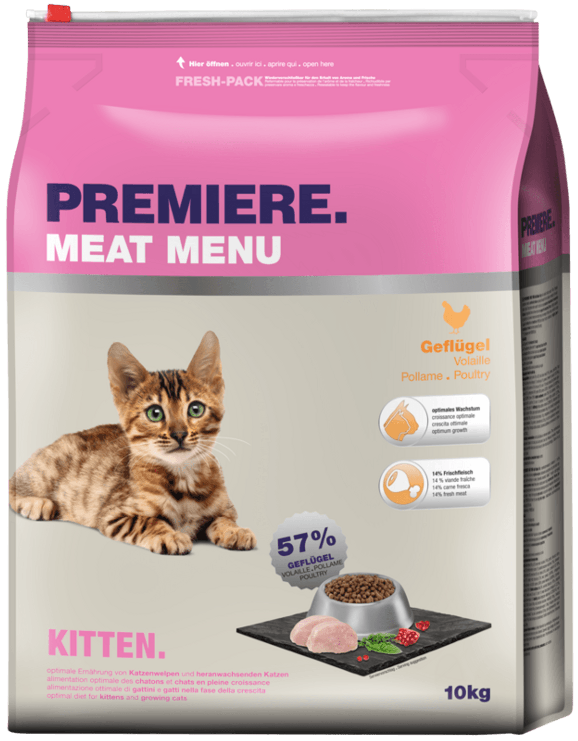 Premiere száraz macskaeledel kitten szárnyas