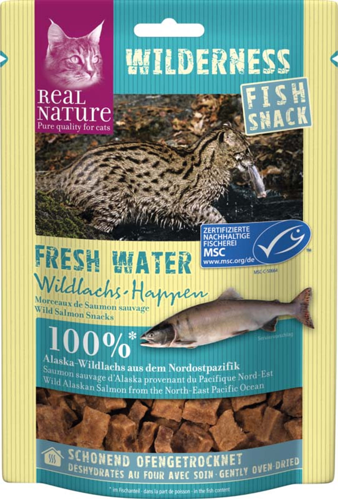 Real Nature Wilderness macska jutalomfalat Fresh Water lazac falatok