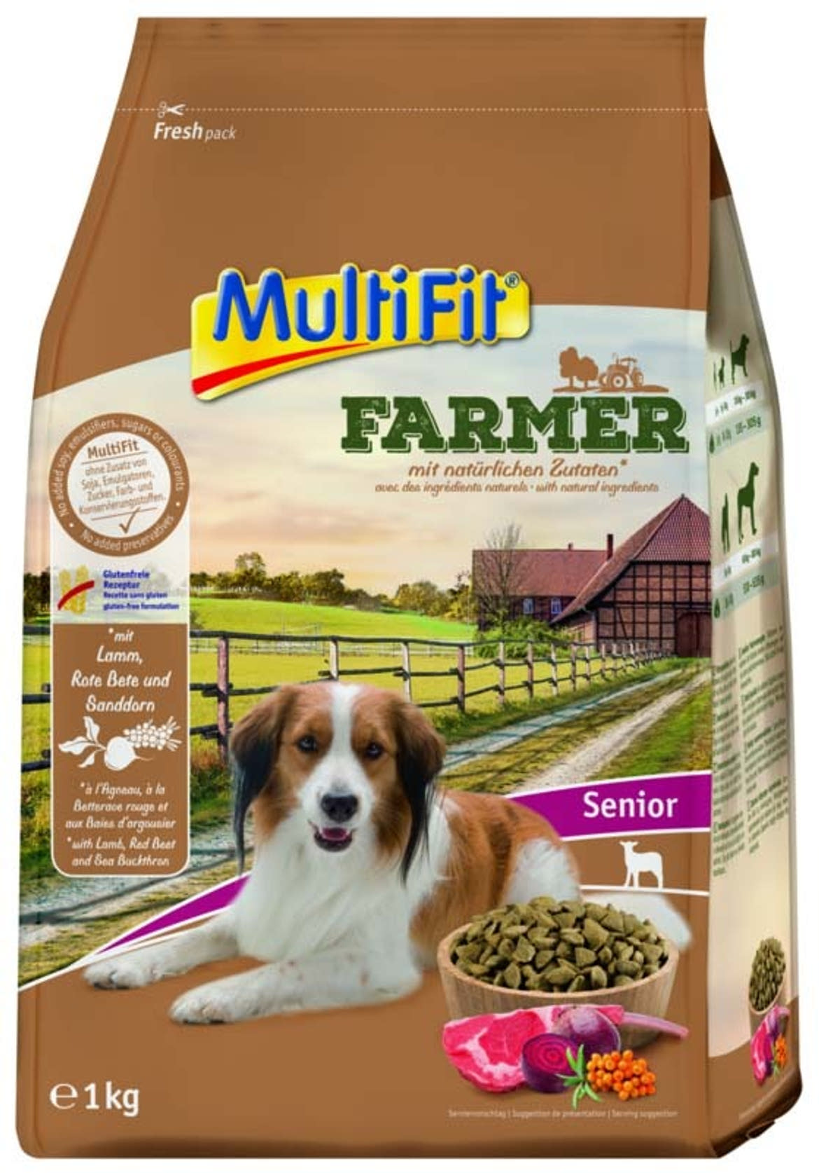 MultiFit Farmer száraz kutyaeledel senior bárány&cékla