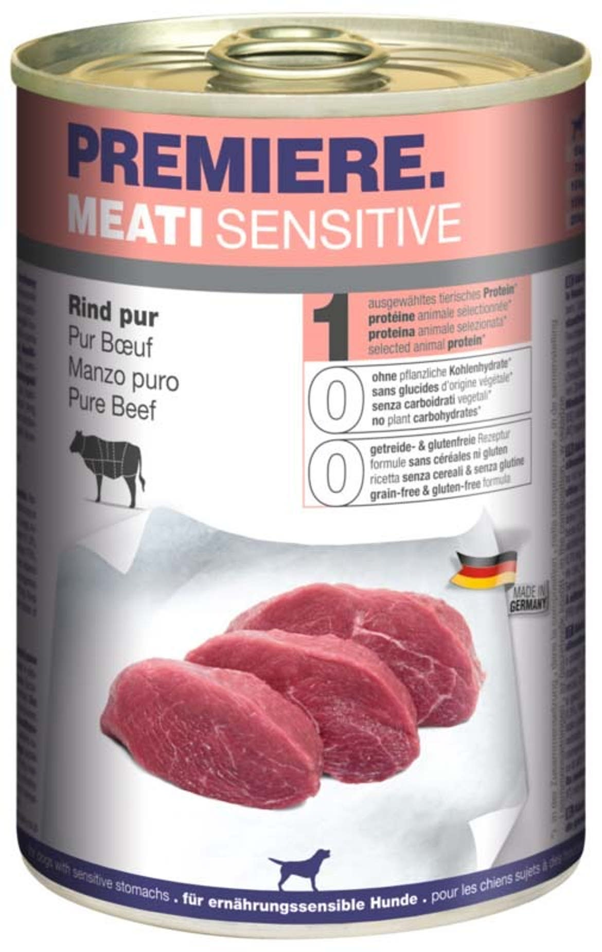 Premiere Meati Sensitive kutya konzerv adult marha
