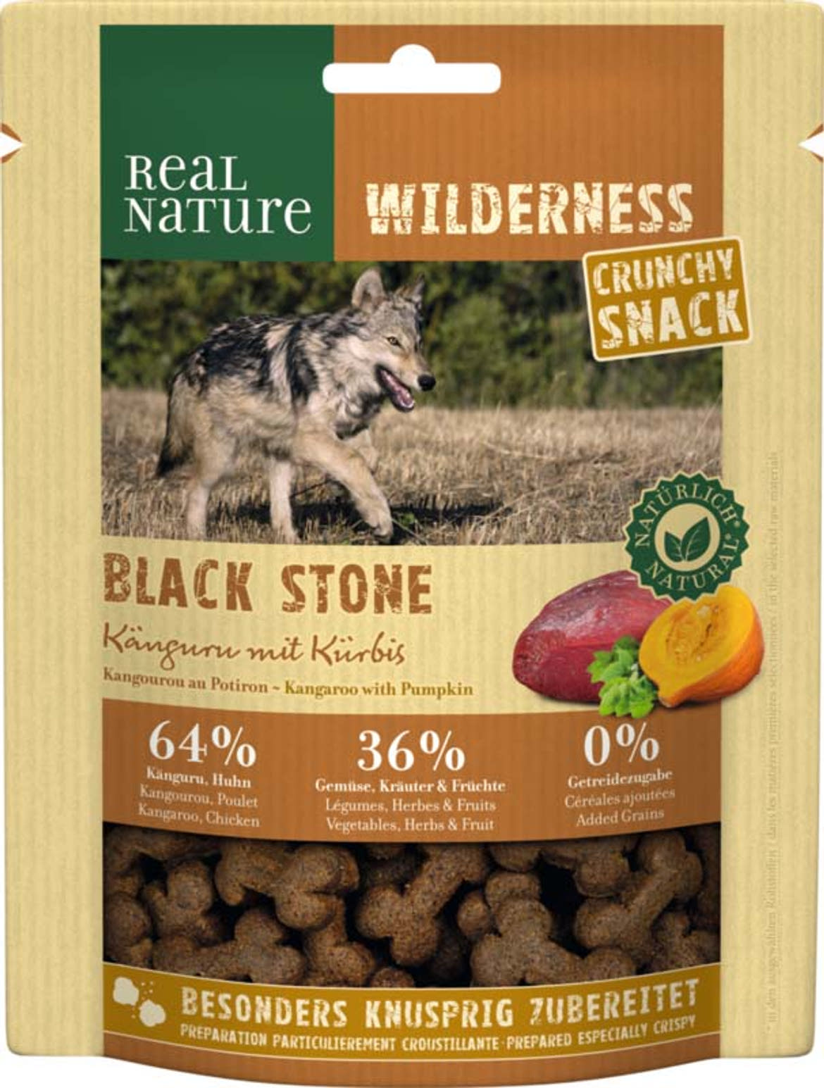 Real Nature Wilderness Black Stone kutya jutalomfalat kenguru& tök