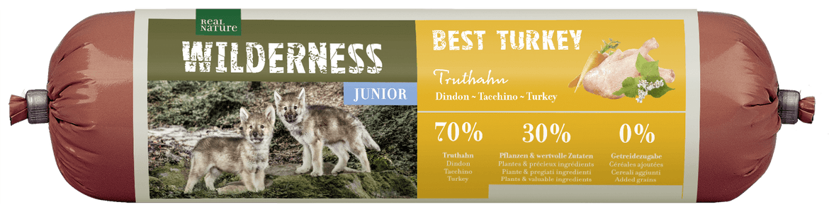 Real Nature Wilderness kutya szalámi junior pulyka