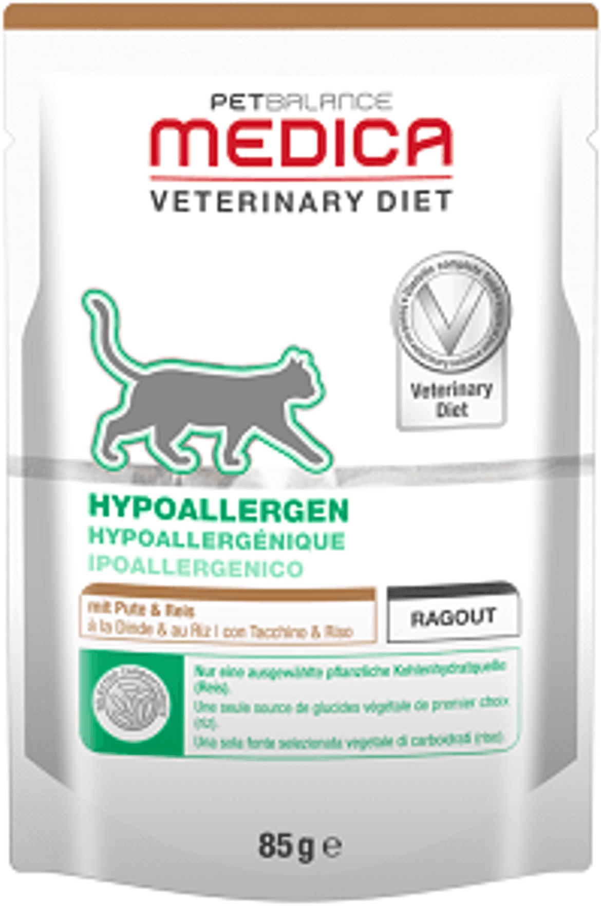 PetBalance Medica macska tasak hipoallergén pulyka