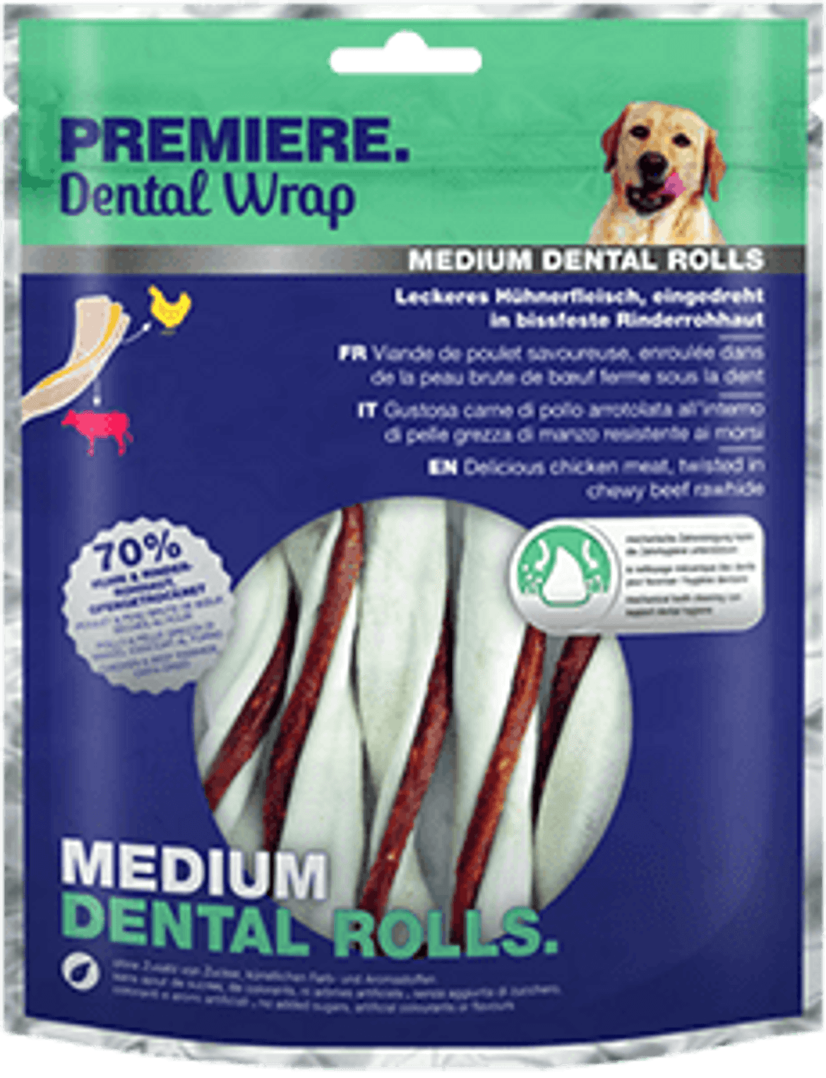 Premiere Dental Wrap kutya jutalomfalat csirke M