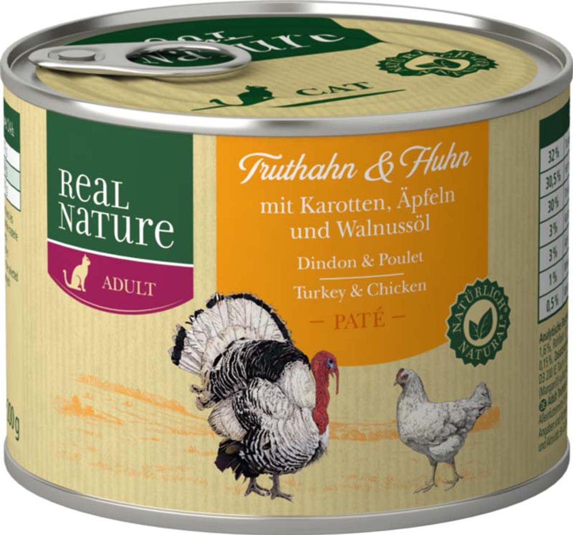 Real Nature Classic macska konzerv adult pulyka&csirke