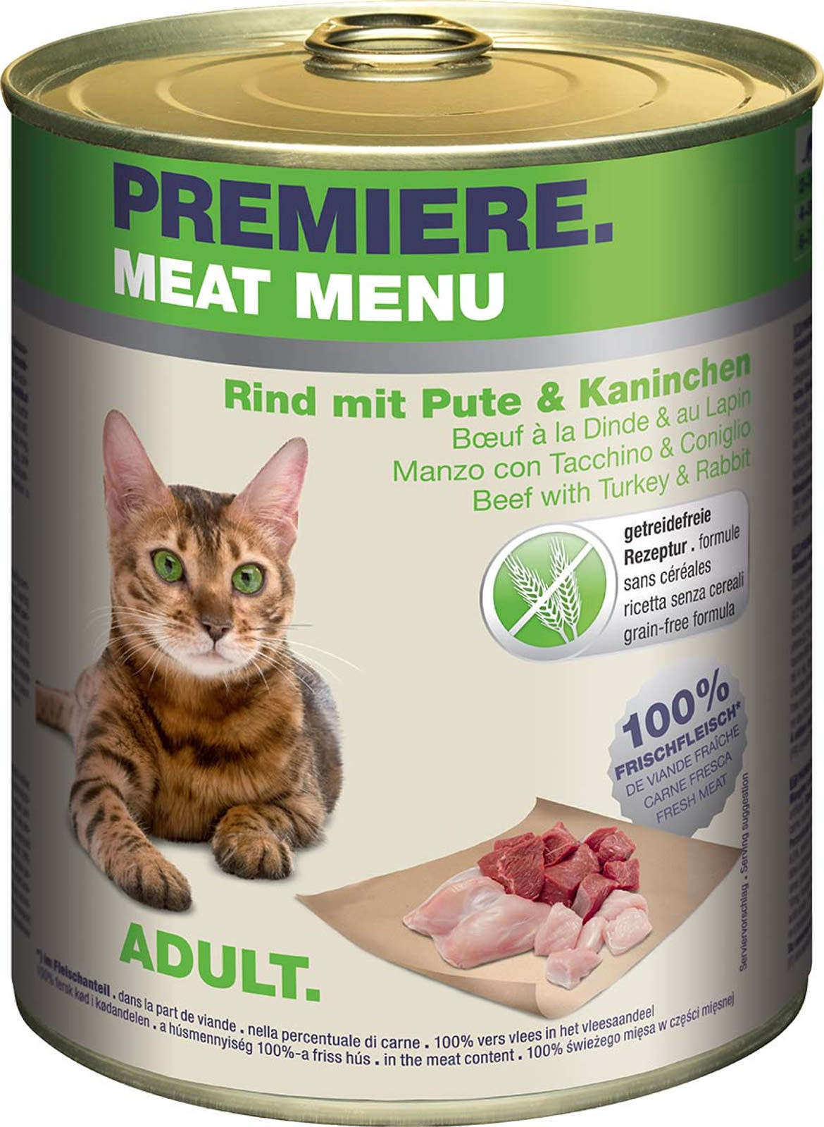 Premiere Meat Menu macska konzerv adult marha&pulyka&nyúl