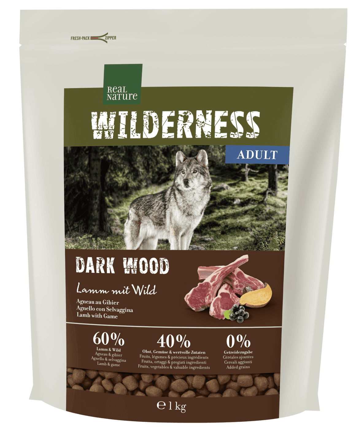 Real Nature Wilderness száraz kutyaeledel adult vad& bárány