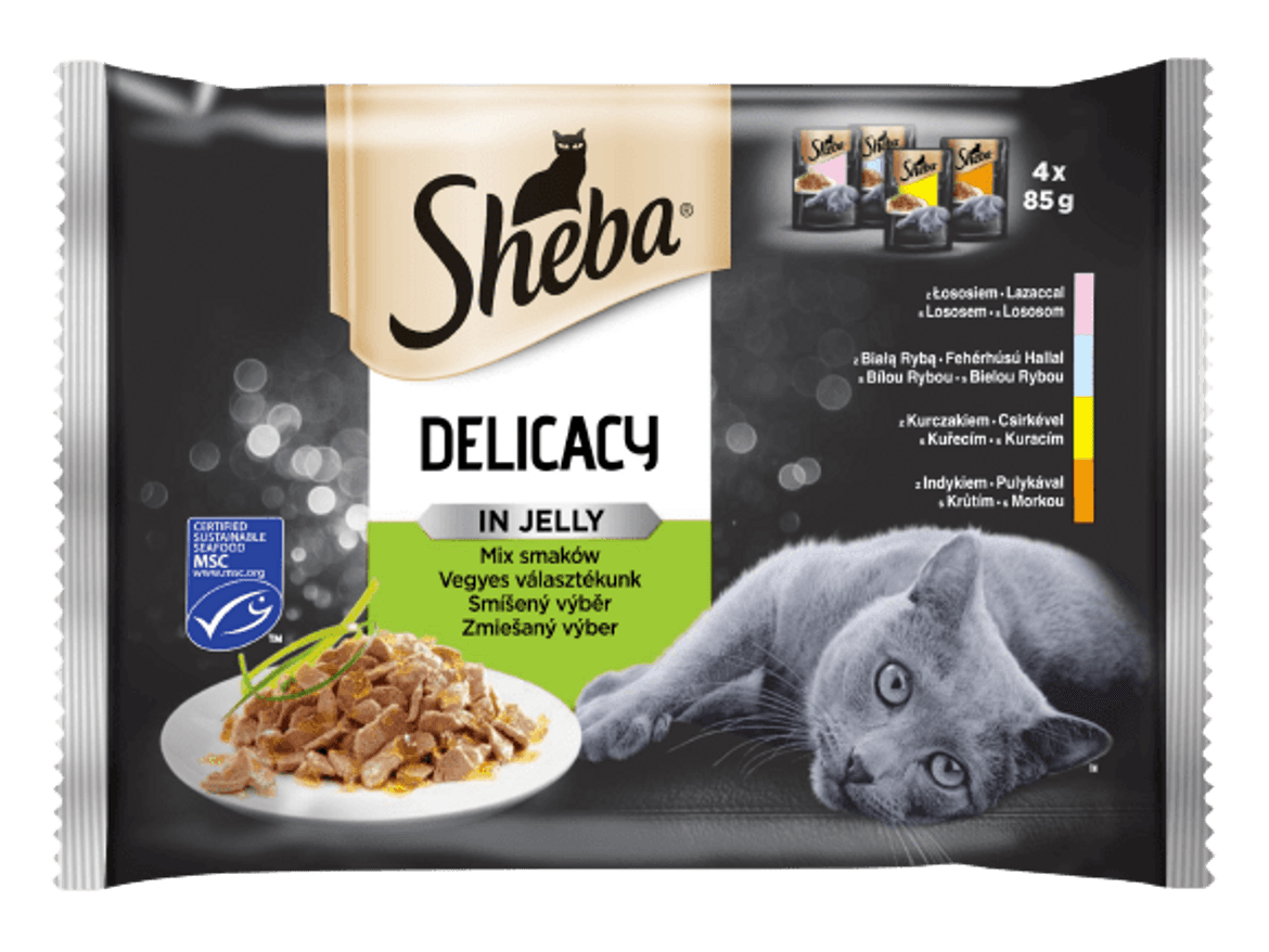 Sheba macska tasak MP hal&hús mix 4x85g