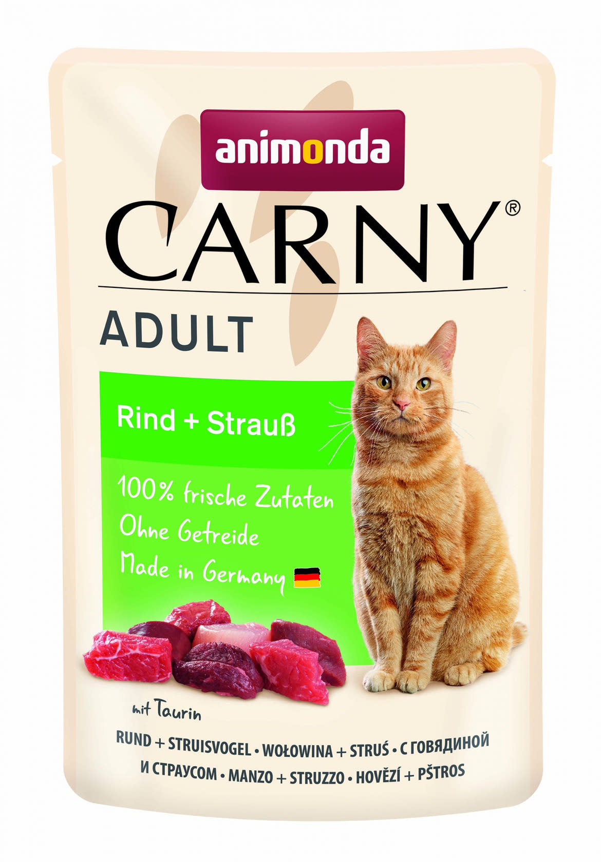 Animonda Carny macska tasak adtult marha& strucc