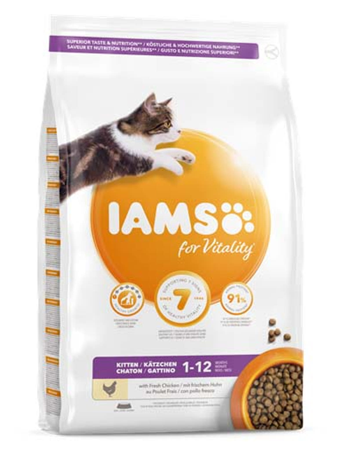 IAMS Vitality macska szárazeledel kitten csirke