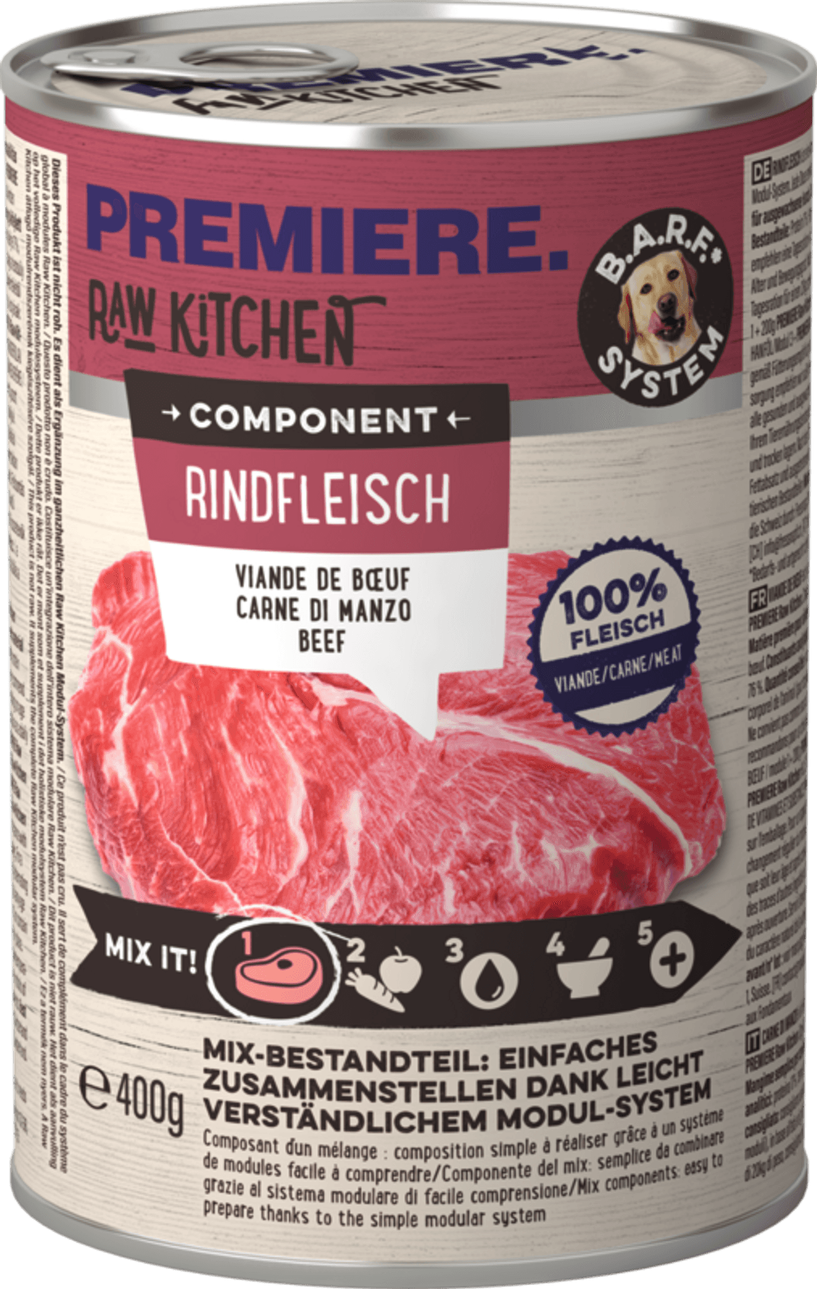 Premiere Raw Kitchen kutya konzerv 100% marha