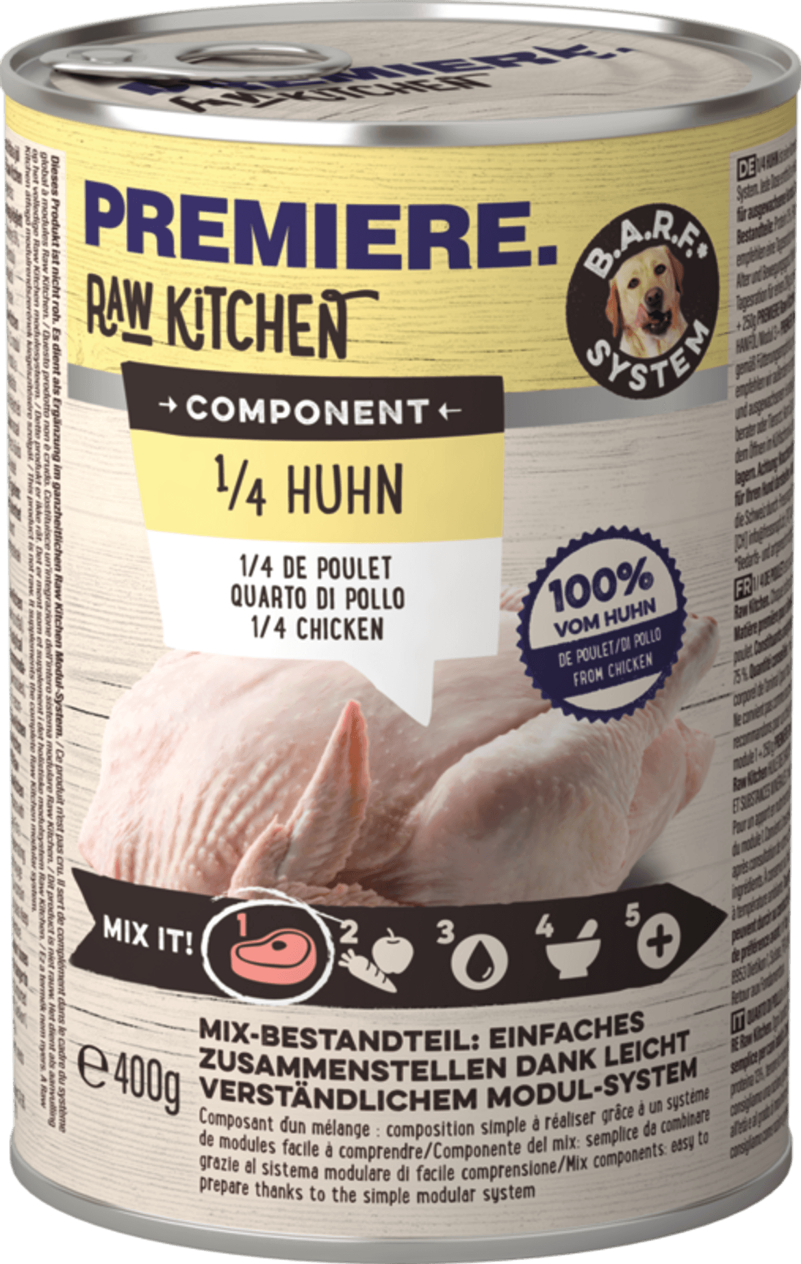 Premiere Raw Kitchen kutya konzerv 1/4 csirkerész
