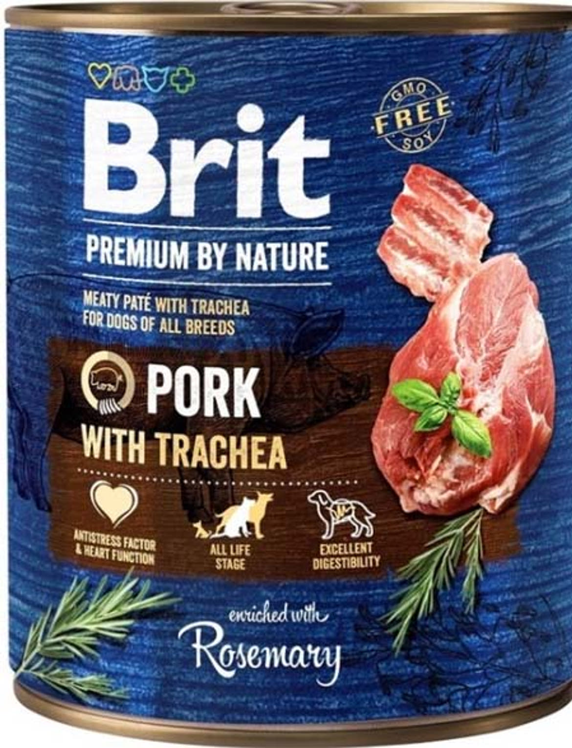 Brit Premium by Nature kutya konzerv adult sertés& gégecső