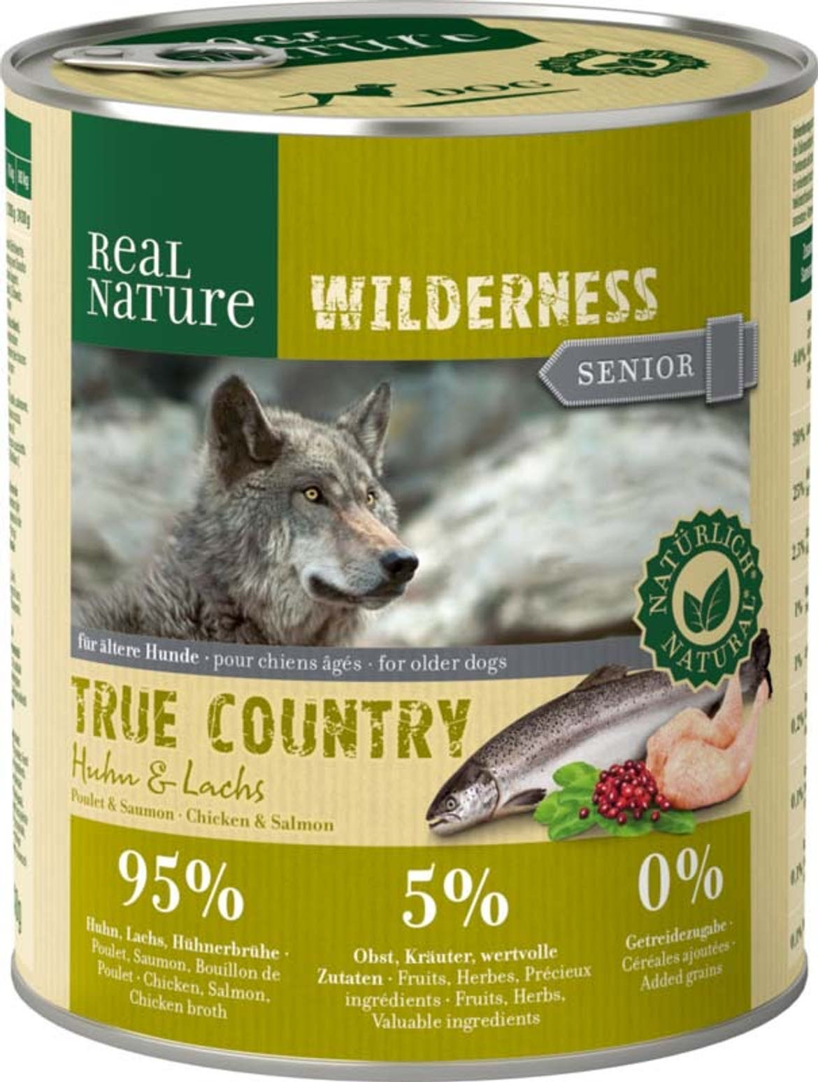 Real Nature Wilderness True Country kutya konzerv senior csirke&lazac