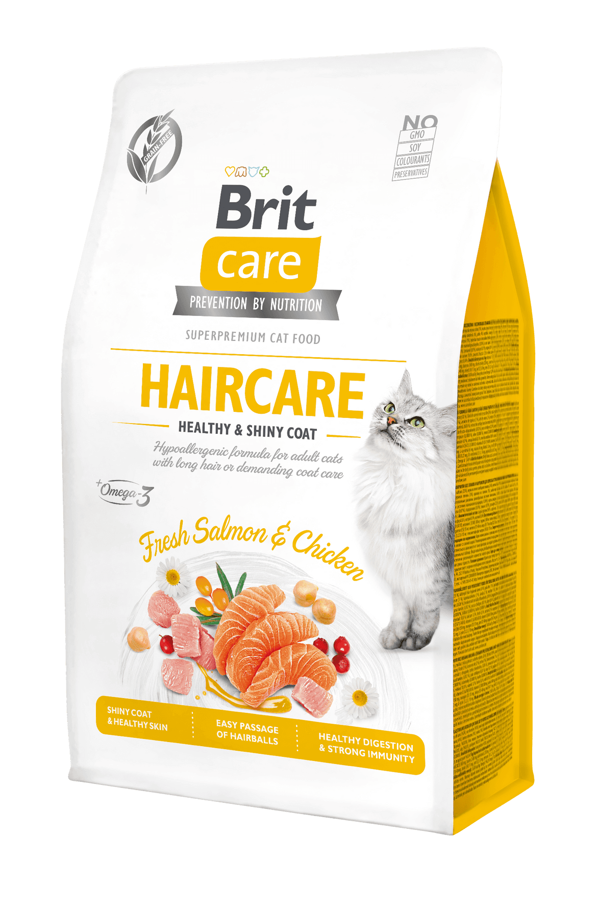 Brit Care Cat Grain-Free száraz macskaeledel adult haircare