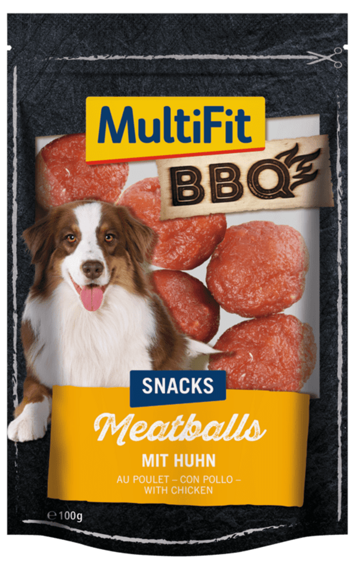 MultiFit BBQ meat balls kutya jutalomfalat csirke