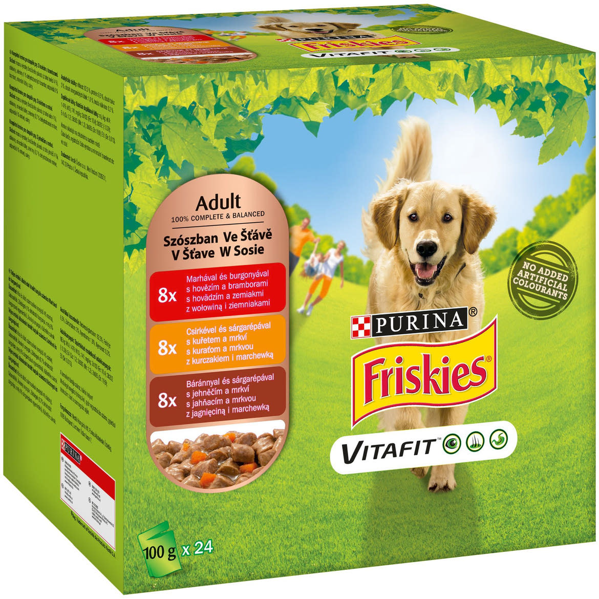 Friskies Vitafit kutya tasak MP marha&csirke&bárány 24x100g