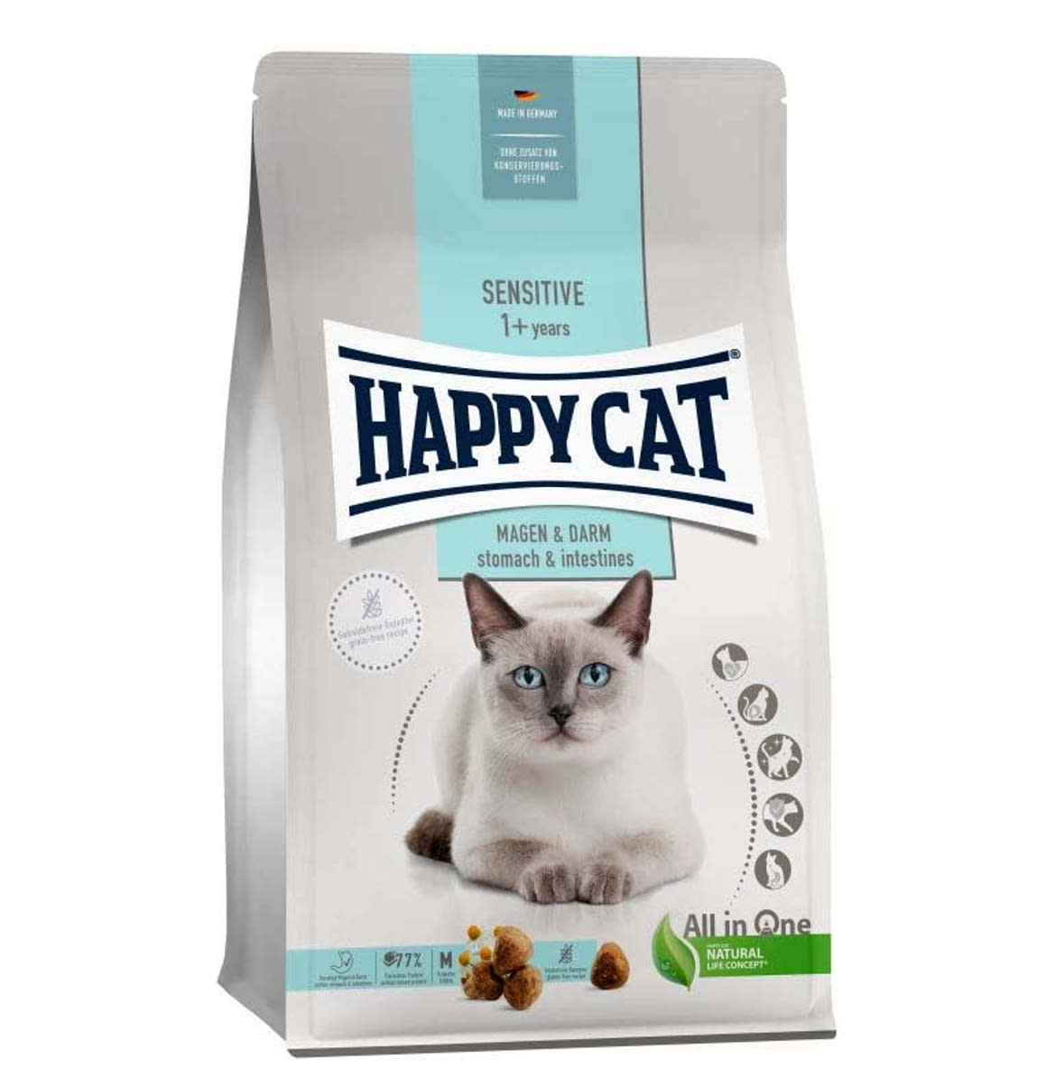 Happy Cat Sensitive száraz macskaeledel adult emésztés